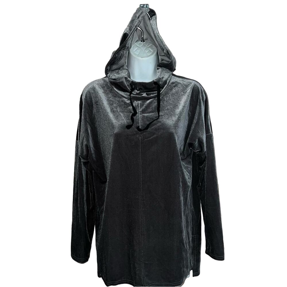 Simple Suzanne Betro Silver Hoodie Sweatshirt NEW Women’s Medium
